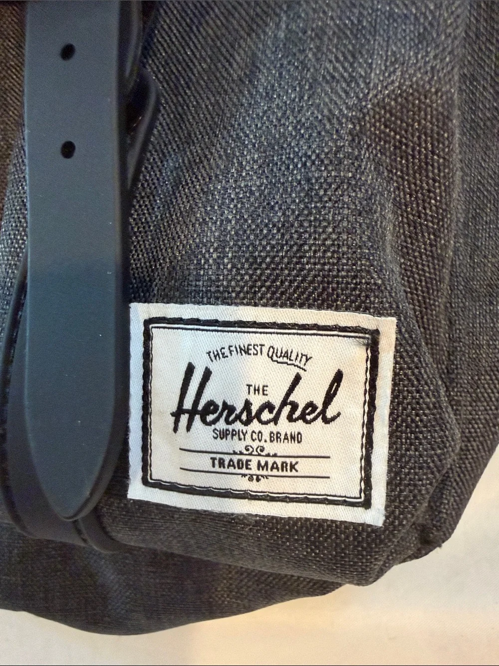 New-Herschel Supply Company Dark Gray/BlackCanvas Backpack with Magnetic Closure